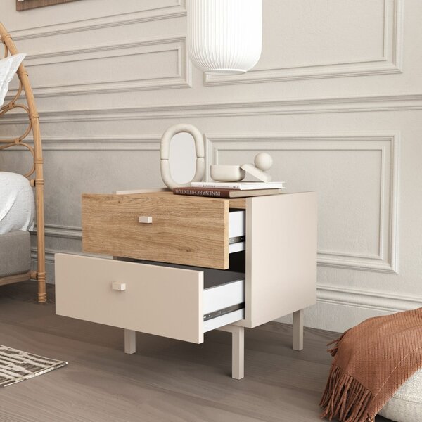 Hanah Home Éjjeliszekrény Homokszínű tölgy Luke - LK1-CS