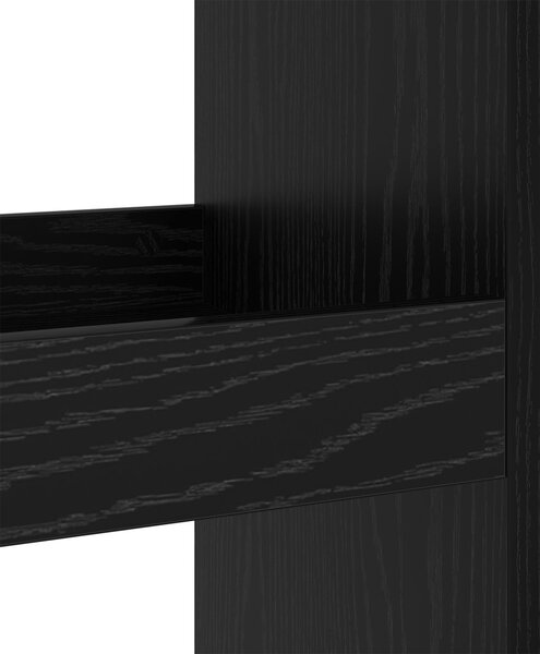 Bárasztal tárolóval Fekete tölgy 60x60x102 cm MDF