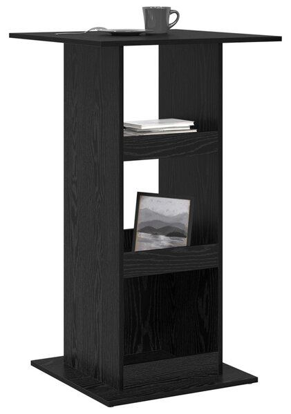 Bárasztal tárolóval Fekete tölgy 60x60x102 cm MDF