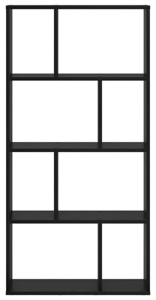 Könyvespolc 8 szint 60 x 20 x 120,5 cm Faanyag Fekete tölgy