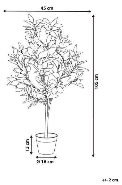 Műnövény LEMON TREE 105 cm Zöld