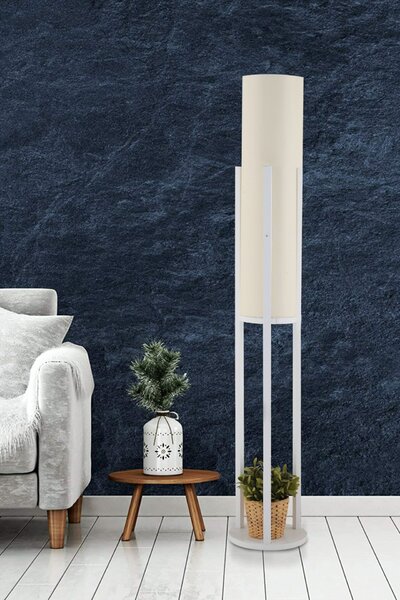 Opviq Floor Lamp White Circle Dor - White