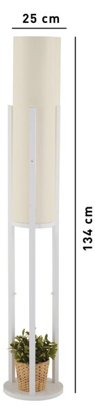 Opviq Floor Lamp White Circle Dor - White