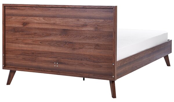 Ágy Rattan MONPAZIER 140 x 200 cm Sötétbarna