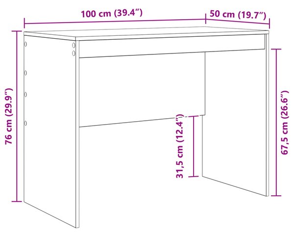 Íróasztal Mester Kőris MDF 100 x 50 x 76 cm Egyszerű