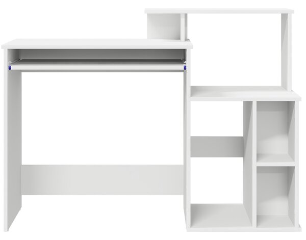 Íróasztal tárolóval Fehér 120.5x44x88.5 cm MDF