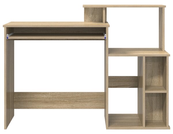 Íróasztal Tárolóval Sonoma tölgy 120,5x44x88,5 cm Szerelt fa
