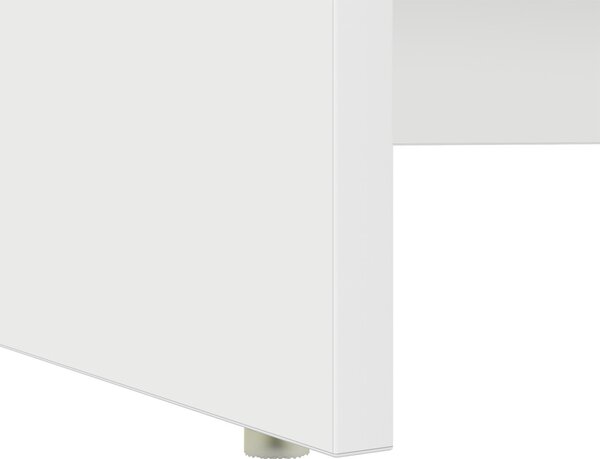 Íróasztal tárolóval Fehér 120.5x44x88.5 cm MDF