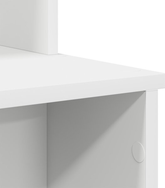 Íróasztal tárolóval Fehér 120.5x44x88.5 cm MDF