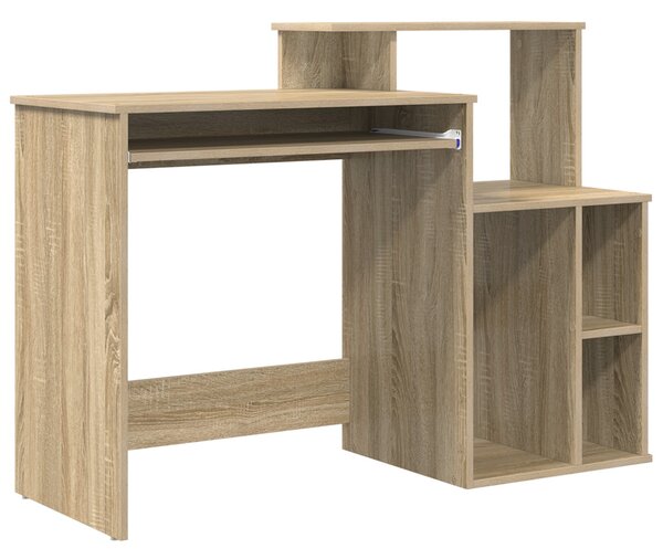 Íróasztal Tárolóval Sonoma tölgy 120,5x44x88,5 cm Szerelt fa