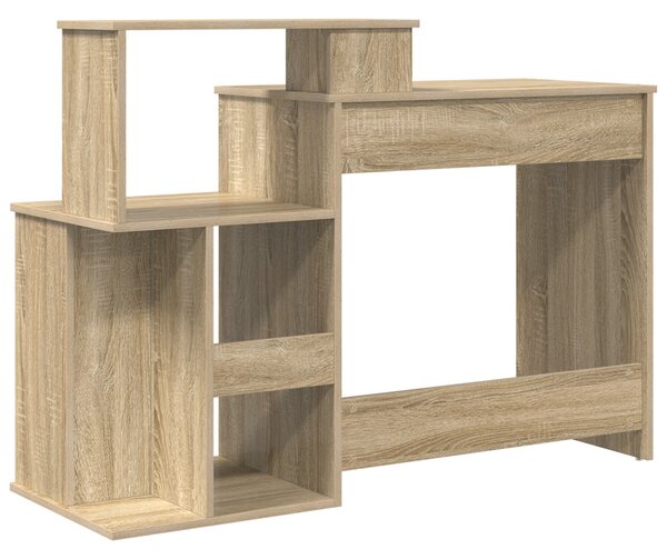 Íróasztal Tárolóval Sonoma tölgy 120,5x44x88,5 cm Szerelt fa