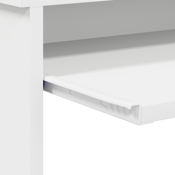 Íróasztal tárolóval Fehér 120.5x44x88.5 cm MDF