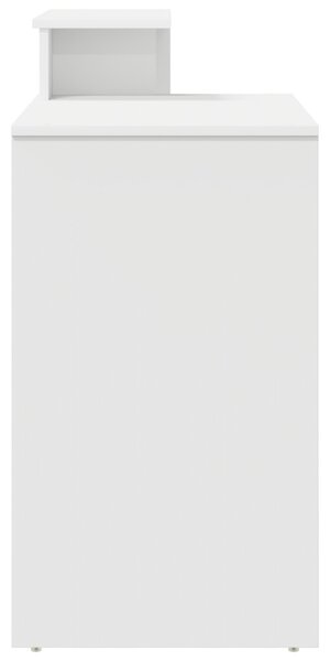 Íróasztal tárolóval Fehér 120.5x44x88.5 cm MDF
