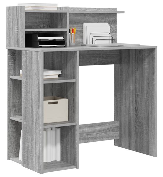 Tárolós asztal Szürke sonoma 90x48x101.5 cm Szerelt fa
