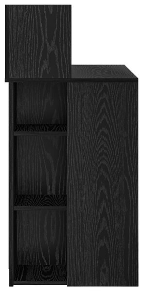 Íróasztal tárolóval Fekete tölgy 90x48x101.5 cm Szerelt fa