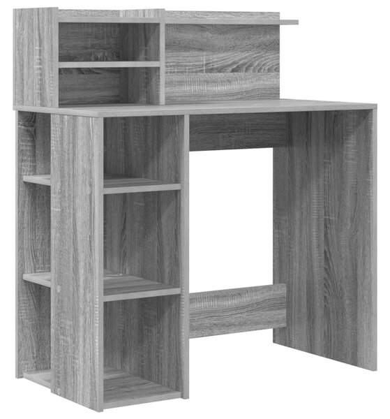 Tárolós asztal Szürke sonoma 90x48x101.5 cm Szerelt fa