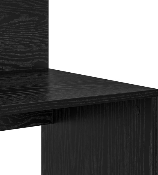 Íróasztal tárolóval Fekete tölgy 90x48x101.5 cm Szerelt fa
