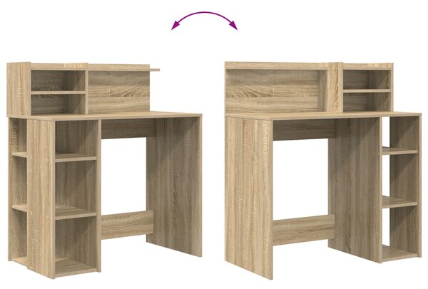 Tárolós íróasztal Sonoma tölgy 90x48x101.5 cm Mérnökfa