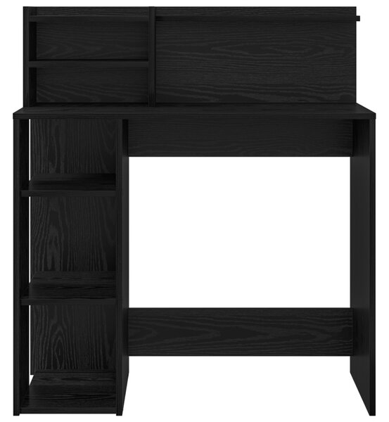 Íróasztal tárolóval Fekete tölgy 90x48x101.5 cm Szerelt fa