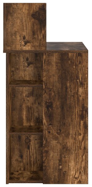 Asztal tárolóval Füstölt tölgy 90x48x101.5 cm Szerelt fa