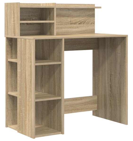 Tárolós íróasztal Sonoma tölgy 90x48x101.5 cm Mérnökfa