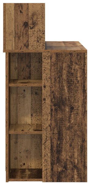 Tárolós Íróasztal Régi Fa 90x48x101.5 cm Mérnöki fa