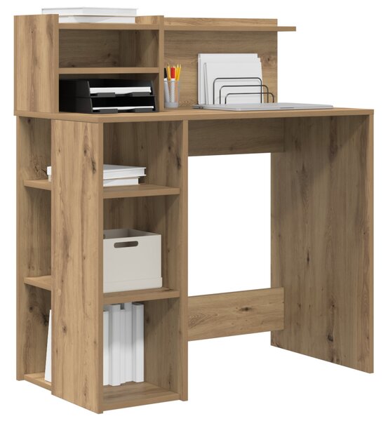 Íróasztal Tárolóval Artisan Tölgy 90x48x101.5 cm Szerelt fa