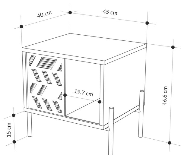 Hanah Home Nightstand Hitit Dıonysos - Hitit