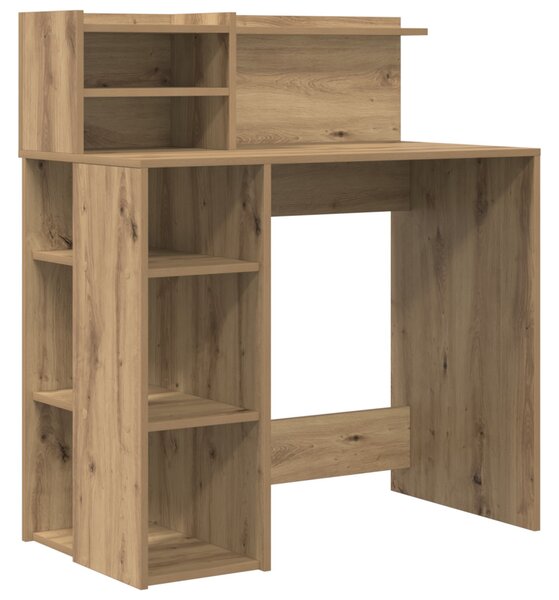 Íróasztal Tárolóval Artisan Tölgy 90x48x101.5 cm Szerelt fa
