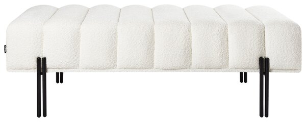 Kárpitozott pad CAREY Zseníliaszövet Törtfehér