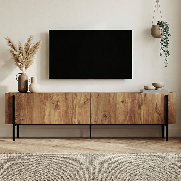 Hanah Home TV állvány Atlantic Pine Black Nexus - Atlantic Pine, Fekete