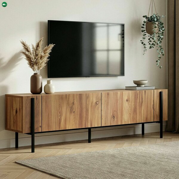 Hanah Home TV állvány Atlantic Pine Black Nexus - Atlantic Pine, Fekete