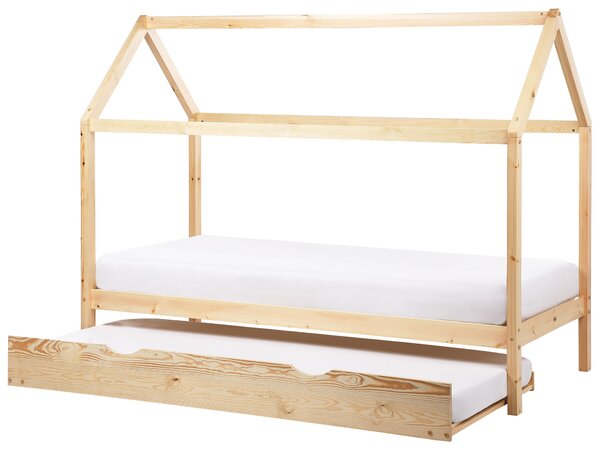 Kihúzható gyerekágy Fenyő CRILLON 90 x 200 cm Világosbarna