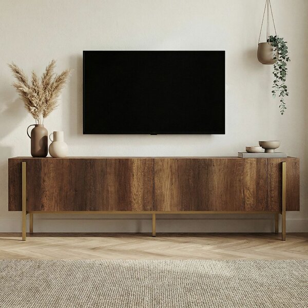 Hanah Home TV állvány Barokk diófa arany Nexus - Barokk diófa, arany