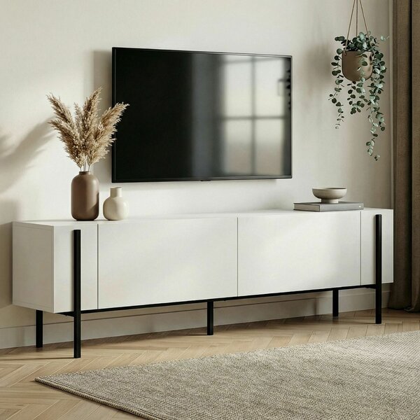 Hanah Home TV állvány White Black Nexus - Fehér, Fekete