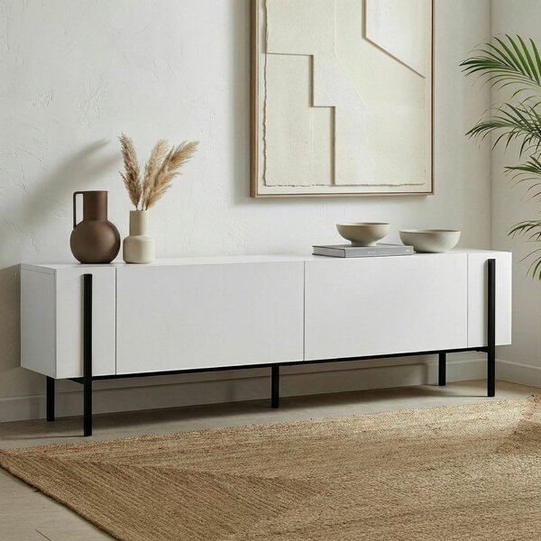 Hanah Home TV állvány White Black Nexus - Fehér, Fekete