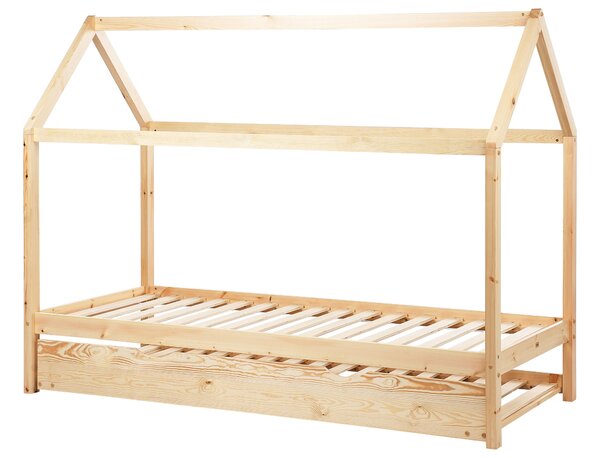 Kihúzható gyerekágy Fenyő CRILLON 90 x 200 cm Világosbarna
