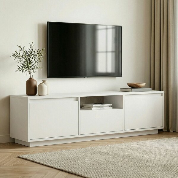 Hanah Home TV állvány Natural White Sentinel - Természetes fehér