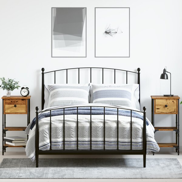 Éjjeliszekrény 2 db Barna 33.5 x 36 x 70 cm Mérnöki fa