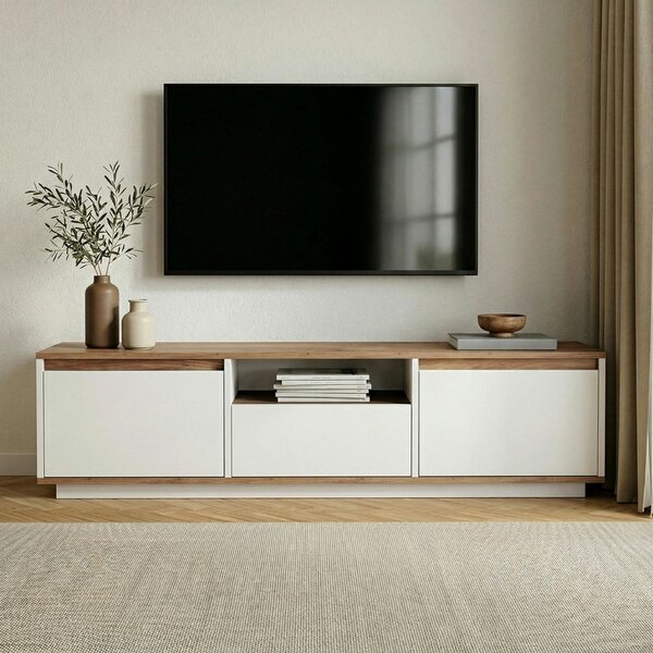 Hanah Home TV állvány Atlantic Pine White Sentinel - Atlantic Pine, White