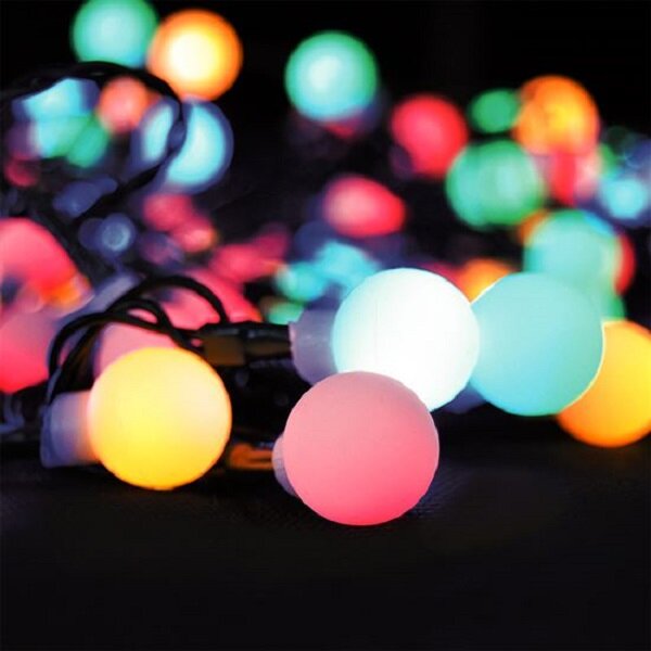 10m kültéri RGB+W karácsonyi LED lánc 230V távirányítóval