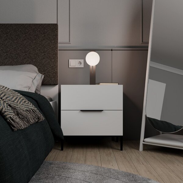 Hanah Home éjjeliszekrény, fehér, Kmd-1720-Dd-1