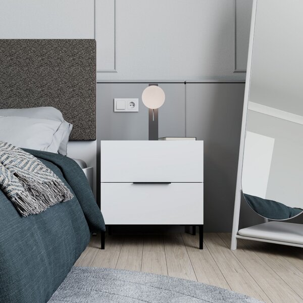 Hanah Home éjjeliszekrény, fehér, Kmd-1720-Dd-1