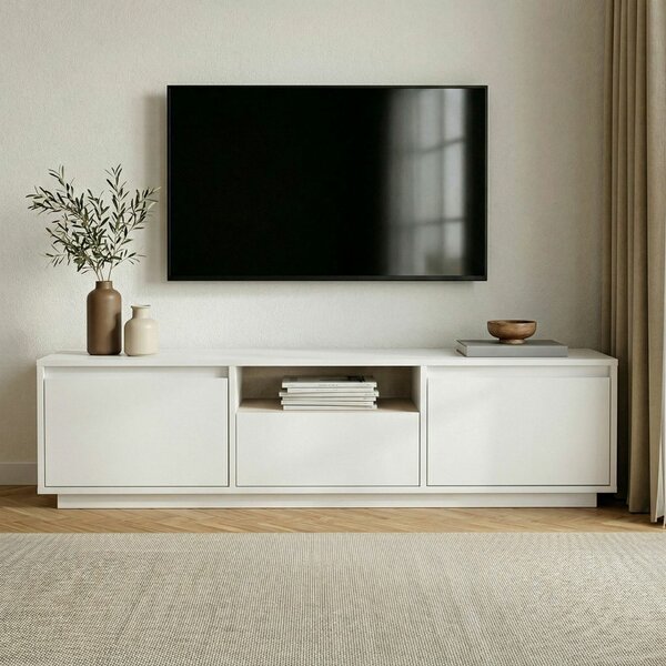 Hanah Home TV állvány Natural White Sentinel - Természetes fehér