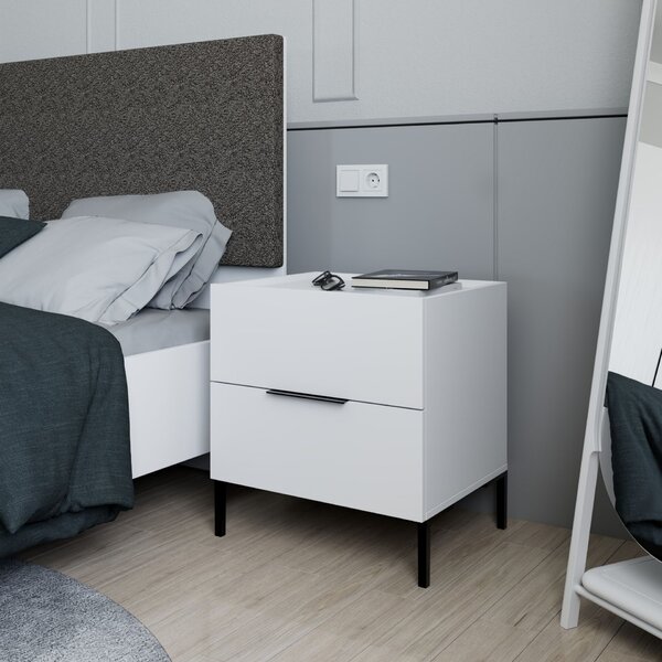 Hanah Home éjjeliszekrény, fehér, Kmd-1720-Dd-1