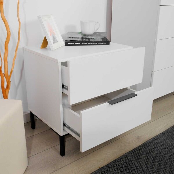 Hanah Home éjjeliszekrény, fehér, Kmd-1720-Dd-1