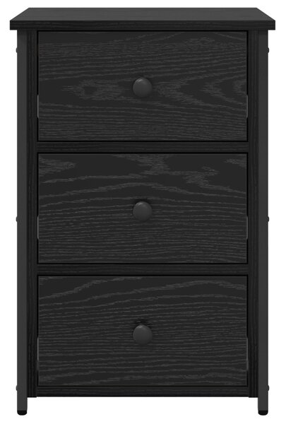 Éjjeliszekrény fiókkal 2 pcs Fekete tölgy 40 x 36 x 60 cm