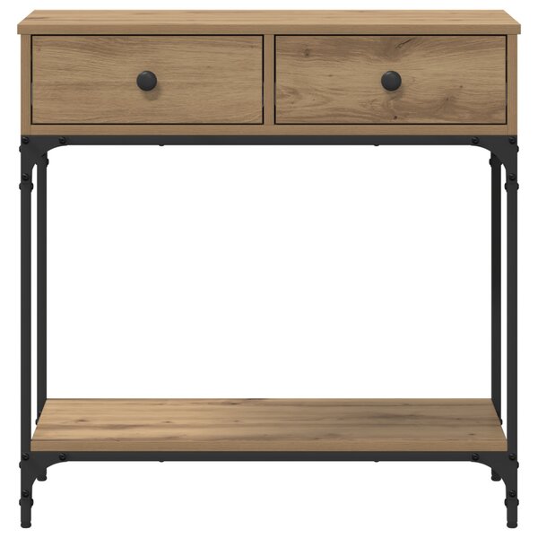 Konzol Asztal Kézműves Tölgy 75x34.5x75 cm Mérnöki Fa