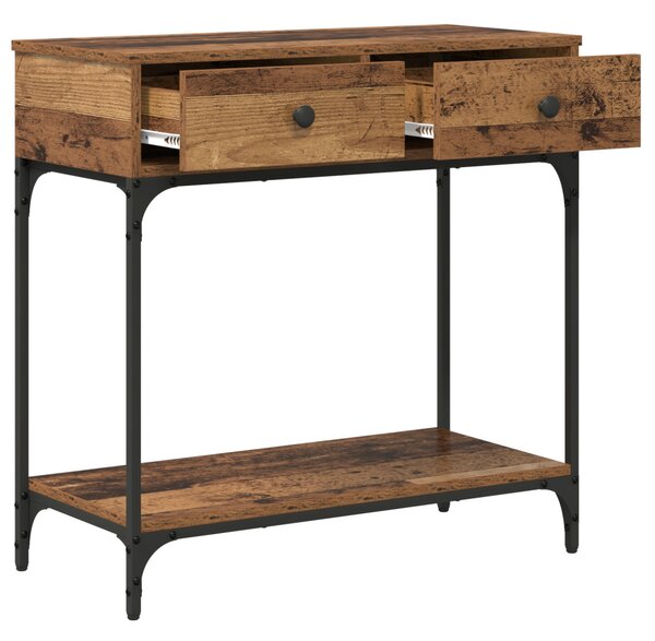 Konzol asztal Régi fa 75x34.5x75 cm Műszaki fa