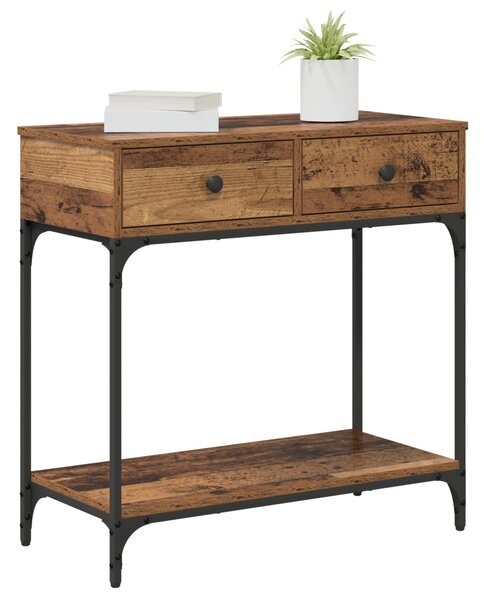 Konzol asztal Régi fa 75x34.5x75 cm Műszaki fa